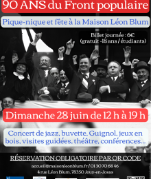 1936 - 2026 : les 90 ans du Front populaire &agrave; la Maison L&eacute;on Blum